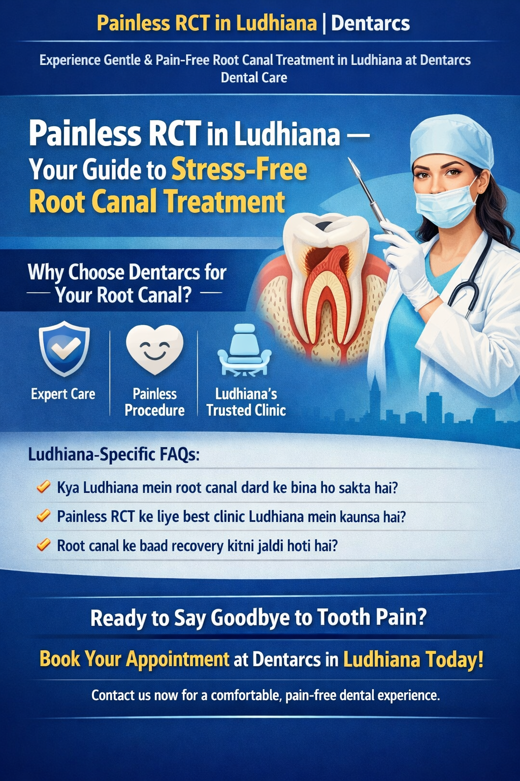 Painless RCT in Ludhiana: A Comfortable Approach to Saving Your Natural Tooth