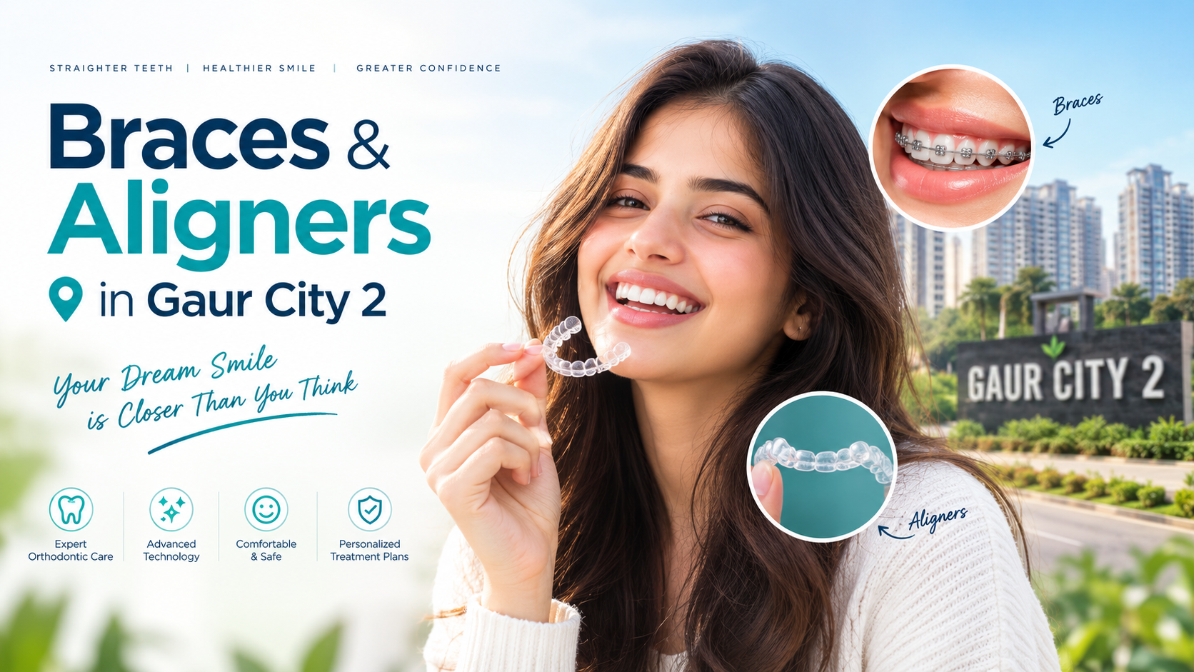 Braces and Aligners in Gaur City 2